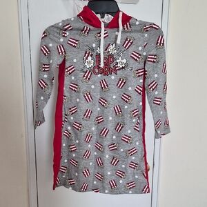Popcorn Tunic Dress Girl's Hooded Size 128